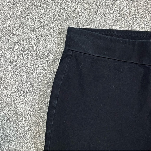 Loft Black Pull On Pants Womens Size 4 Straight Leg Stretch - Picture 3 of 8